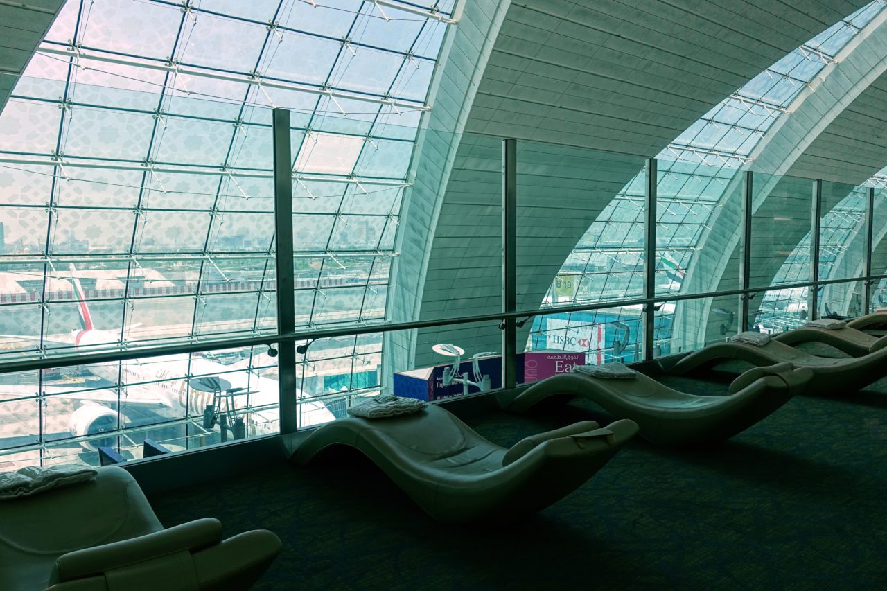 Rest area in Dubai airport