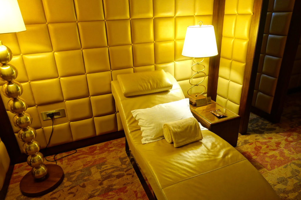 Emirates First Class Lounge Dubai review Passport & Palmtree